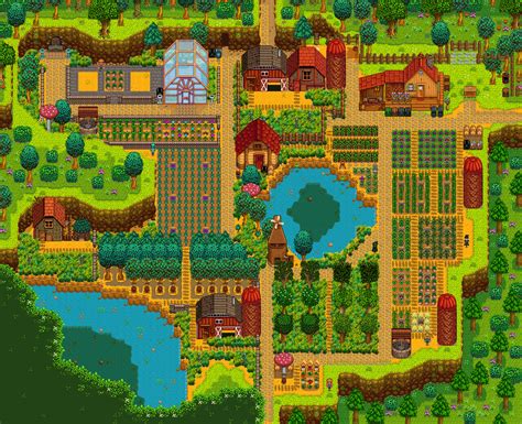 Click to open farm gallery | Stardew valley farms, Stardew valley, Stardew valley layout