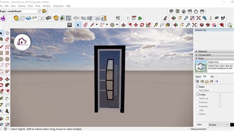 How To Make A Door In Sketchup Sketchup Tutorial How To Model A