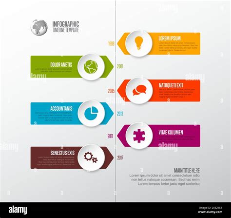 Vector Infographic Company Milestones Timeline Template With Circle