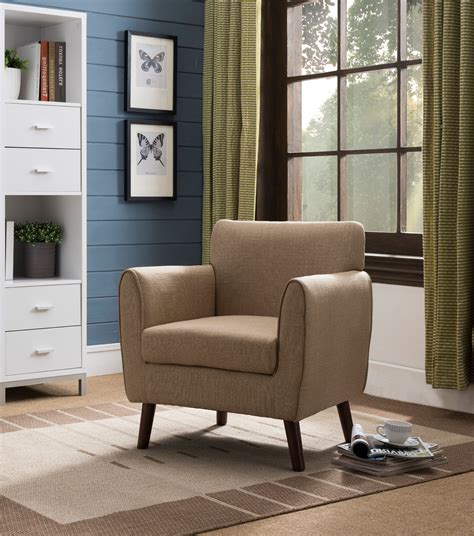 Emersyn Brown Upholstered Fabric Oversized Accent Living Room Arm Chair