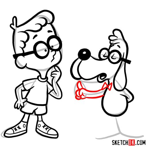 How To Draw Mr Peabody And Sherman Sketchok Easy Drawing Guides