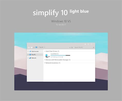 Simplify 10 Light Blue Windows 10 Theme By Dpcdpc11 Windows 10 10