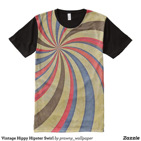 Vintage Hippy Hipster Swirl All Over Print Shirt Visually Stunning