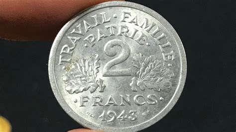 1943 France 2 Francs Coin Values Information Mintage History And
