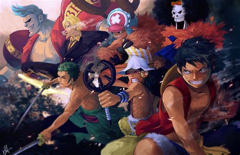 The Men Of The Straw Hat Crew One Piece Drawing One Piece Fanart