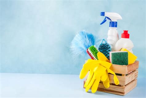 premium photo spring cleaning concept with supplies house cleaning products pile household