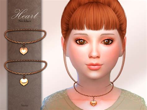 Heart Child Necklace By Suzue From Tsr • Sims 4 Downloads