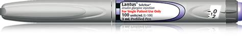 Lantus Solostar Insulin Pen Lantus® Insulin Glargine Injection 100