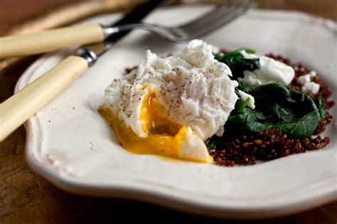 Quinoa Spinach And Poached Egg Recipe Nyt Cooking