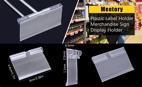 Retail And Services Meetory 50 Pcs Clear Plastic Label Holders For Wire