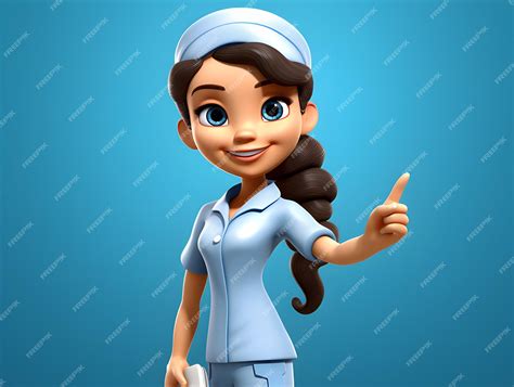 premium ai image funny 3d cartoon nurse character