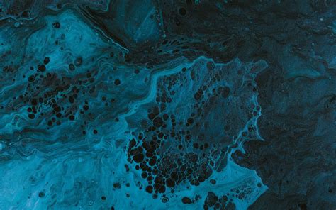 Download Wallpaper 1440x900 Paint Liquid Fluid Art Stains Blue