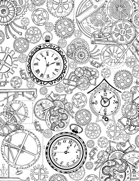 Steampunk Clock Drawing At Getdrawings Free Download