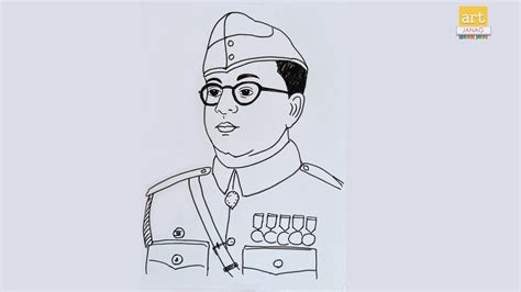 How To Draw Subhas Chandra Bose Easy Ii Subhash Chandra Bose Ii Artjanag Youtube