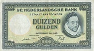 Netherlands 1000 Guilders banknote (Willem de Zwijger) - Foreign Currency
