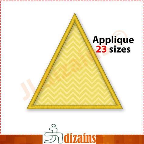 Triangle Applique Embroidery Design Triangle Embroidery Etsy