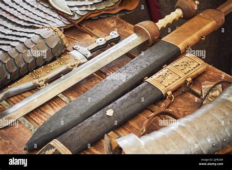 Ancient Roman Weapons And Armor Swords And Chain Mail Reconstruction