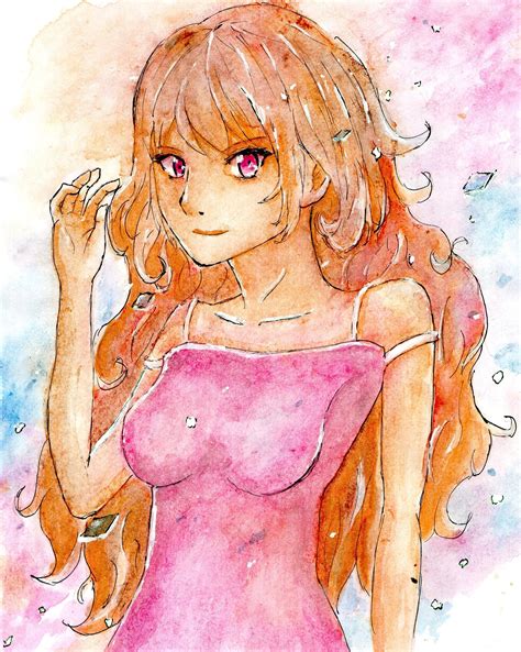 Artstation Watercolor Anime Girl