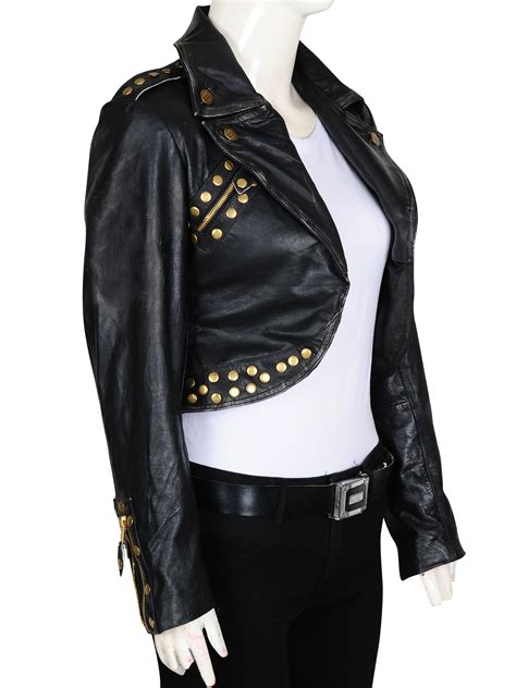 Stylish Girl Black Biker Leather Jacket Girl Jacket