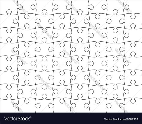 Jigsaw Puzzle Template Editable Blend Royalty Free Vector