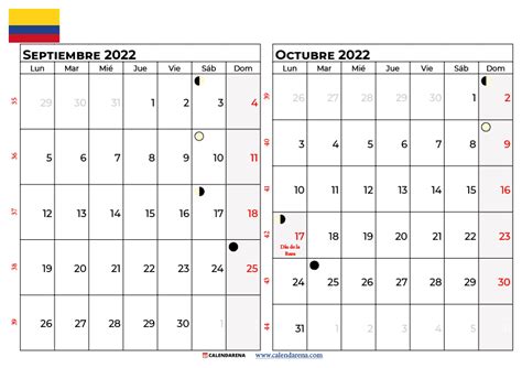 Calendario Septiembre Colombia Para Imprimir