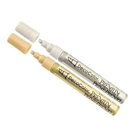 Decocolor Premium Chisel Tip Pen Mrvy Uchida Gold And Silver Etsy