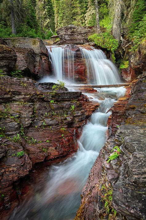 Glacier National Park Waterfall 2 Photograph By Andres Leon Fine Art