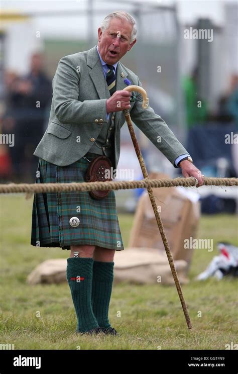 The Prince Of Wales Also Known As The Duke Of Rothesay Judges The Tug Of War Final As He