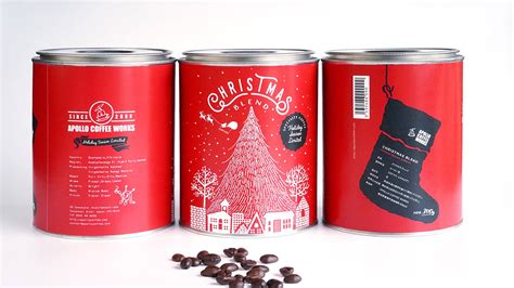 Apollo Coffee Works Limited Edition Holiday Cans Dieline Design