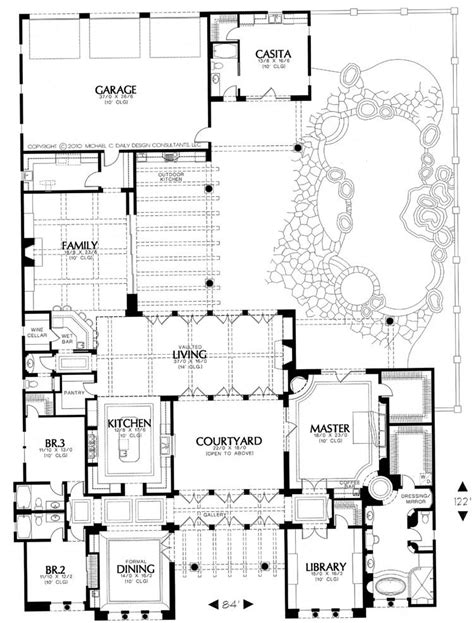 Lush front and back yard. Spanish Hacienda Floor Plans With Courtyards - House Design Ideas