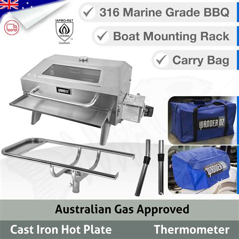 316 Marine Bbq Portable Boat Camp Gas Barbeque Stainless Steel Caravan Window