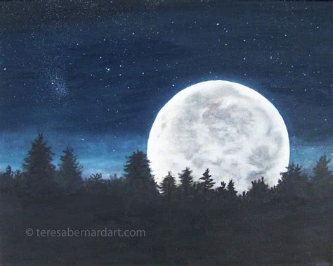 Full Moon Rising Teresa Bernard Oil Paintings