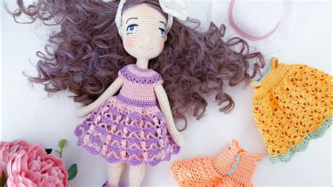 Small Tilda Doll Crochet Dresses Tutorial Youtube