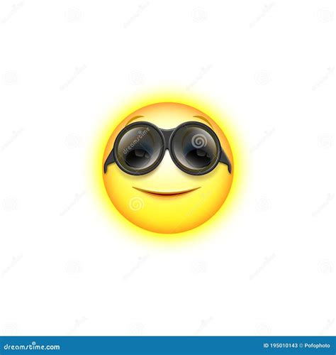 Smiley In Sunglasses Vector Set Smileys Emoji Character Wearing