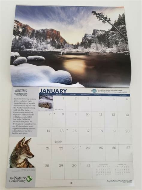 Two The Nature Conservancy Calendars 2015 2018 Unused Ebay