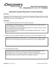 Through this book we are. Covalent_Bonding_StudentWorksheet.pdf - High School Explorations Name Nicolas Moreno Date ...