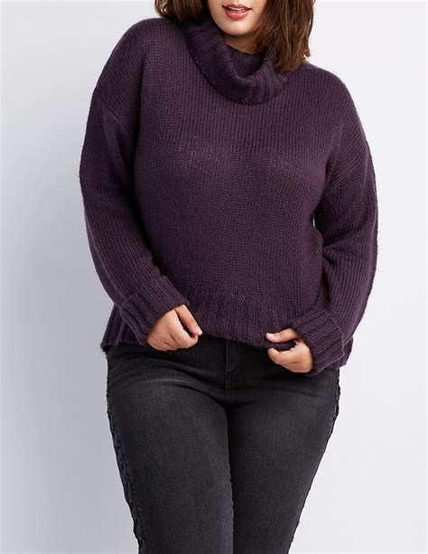 Plus Size Cowl Neck Sweater Charlotte Russe Plus Size Sweaters