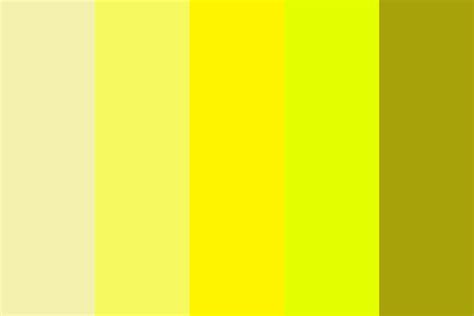 Yellow Shades In Bright And Dark Color Palette