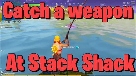 Stack shacks is a location many players may not be familiar with, though there was a challenge there. Catch a weapon at Stack Shack! Fortnite week 6 challenge ...