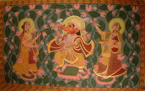 Ganesha With Ridhi And Sidhi Exotic India Art