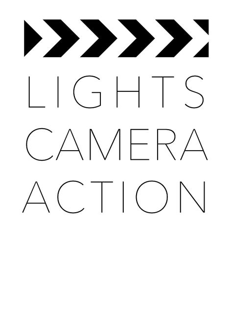 Lights Camera Action Art Print For Sale By Delodesigns Redbubble