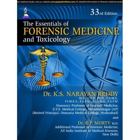 The Essentials Of Forensic Medicine And Toxicology By Ks Narayan