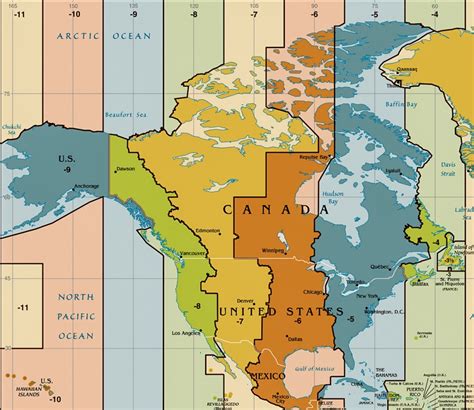 Printable Us Map With Time Zones