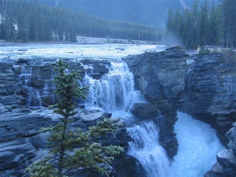Athabasca Falls Jasper National Park In Alberta Canada