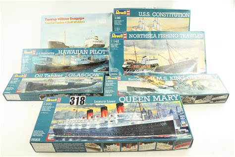 Revell Naval And Merchant Ship Plastic Kits North Sea Fishing Trawler Queen Mary Oil Tanker G