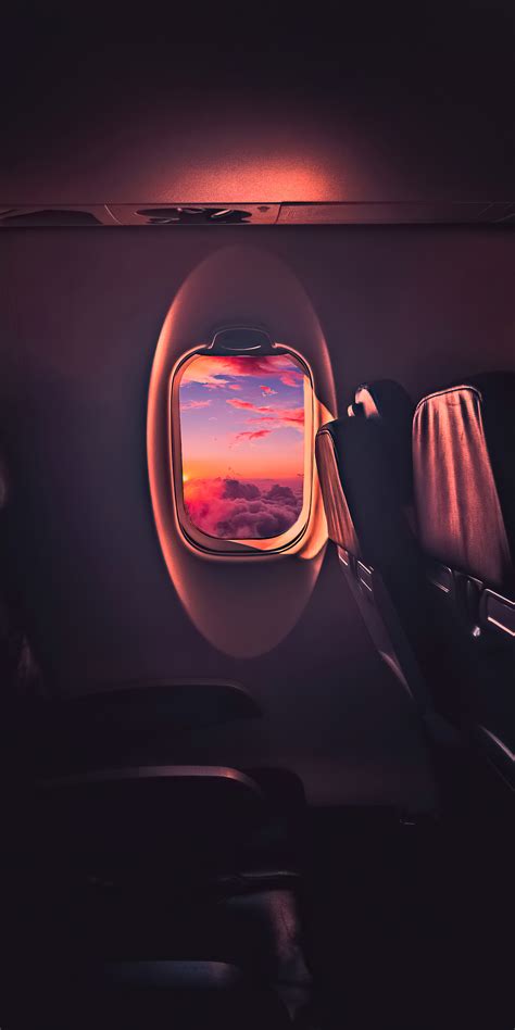 1080x2160 Beautiful Sunset Through Airplane Window One Plus 5thonor 7x