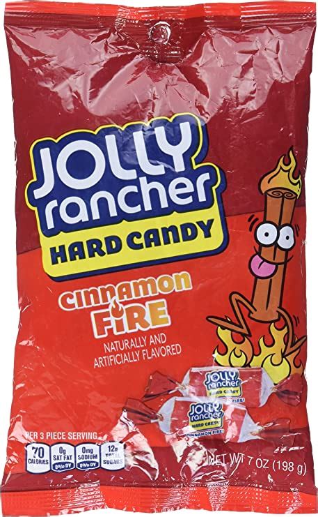 Jolly Rancher Cinnamon Fire Hard Candy Peg Bag 7 Ounce Bag By The