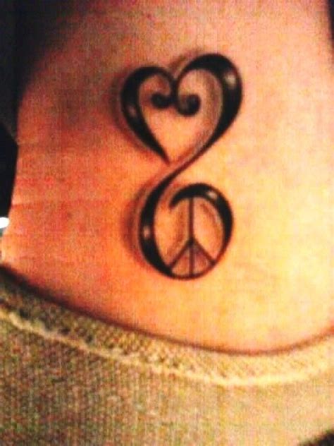 My Tattoo Peace And Love Love Music Tattoo Music Symbol Tattoo
