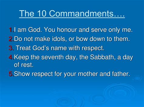 Ppt The 10 Commandments Powerpoint Presentation Free Download Id