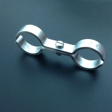 Aluminium Double Pipe Clamp Bracket Double Ports 26mm Diameter